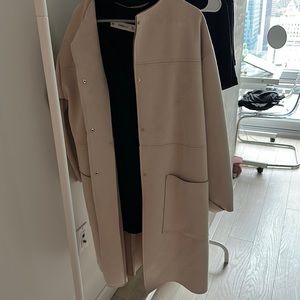 Suede-like texture coat Zara